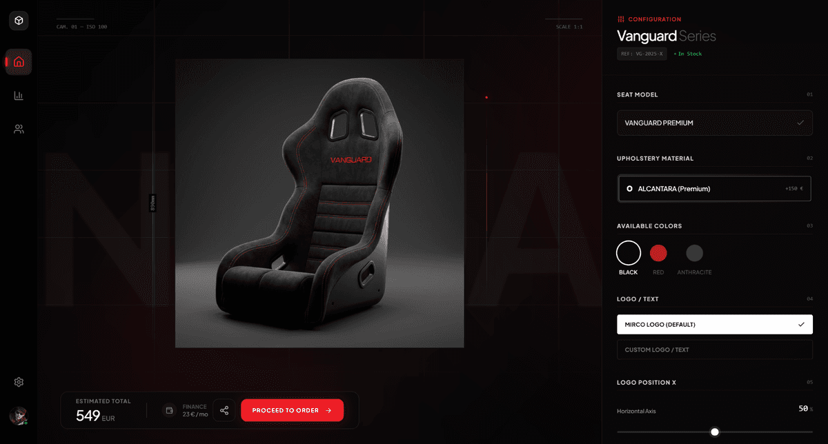 Konfigurator foteli Mirco